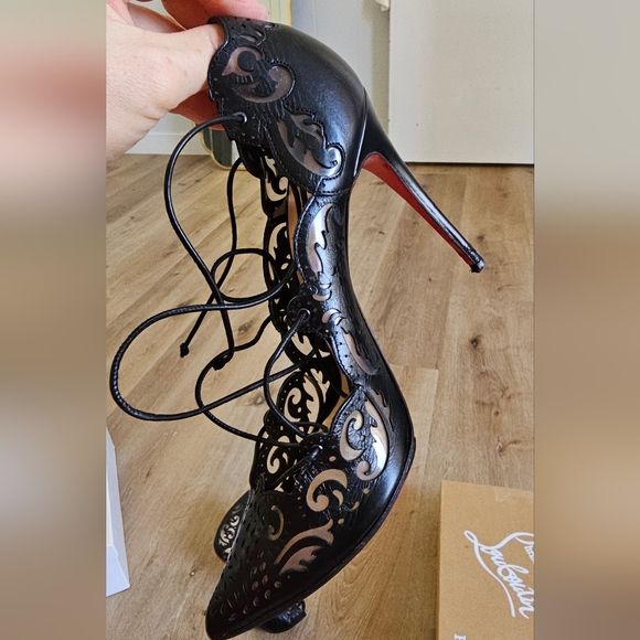 Christian Louboutin Impera 100 calf and pvc pumps 37 - Picture 11 of 12